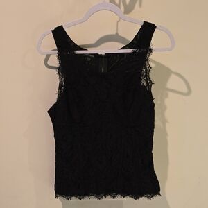 Elegant Black Lace Sleeveless Top BeBe Corset